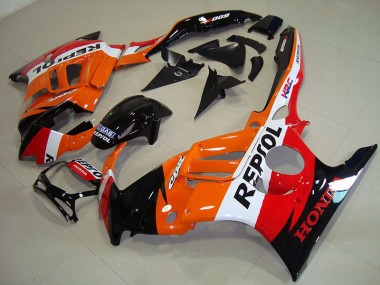 1995-1998 Schwarz Orange Repsol CBR600 F3 Motorrad Verkleidungen