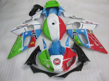 1998-2002 Blau Rot Fiat Kastinee YZF R6 Motorrad Verkleidung