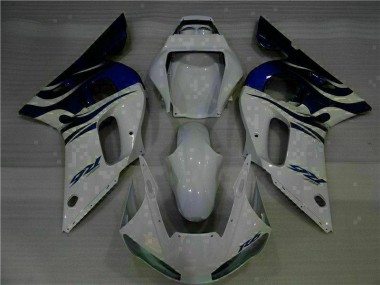 1998-2002 Weiß Blau YZF R6 Motorrad Verkleidungen