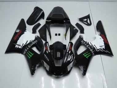 2000-2001 Schwarz weißes Monster YZF R1 Motorrad Verkleidung