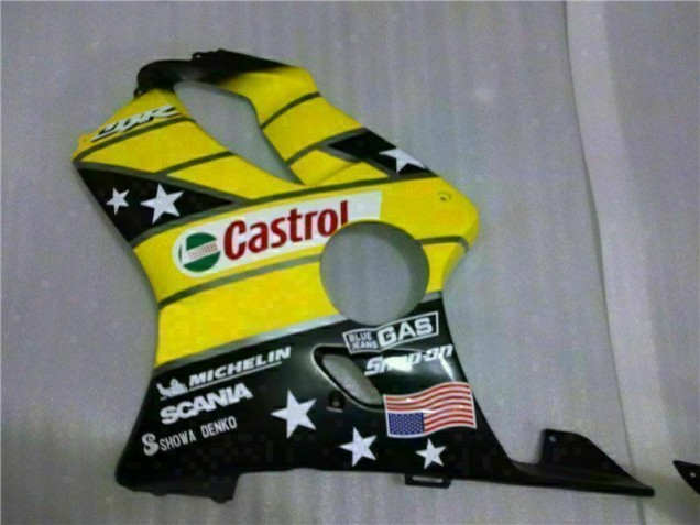 2001-2003 Gelb Schwarz Castrol Cycle World CBR600 F4i Motorrad Verkleidung