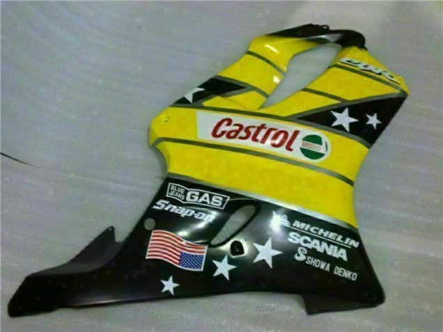 2001-2003 Gelb Schwarz Castrol Cycle World CBR600 F4i Motorrad Verkleidung