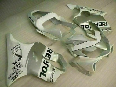 2001-2003 Weiß Silber CBR600 F4i Motorrad Verkleidung