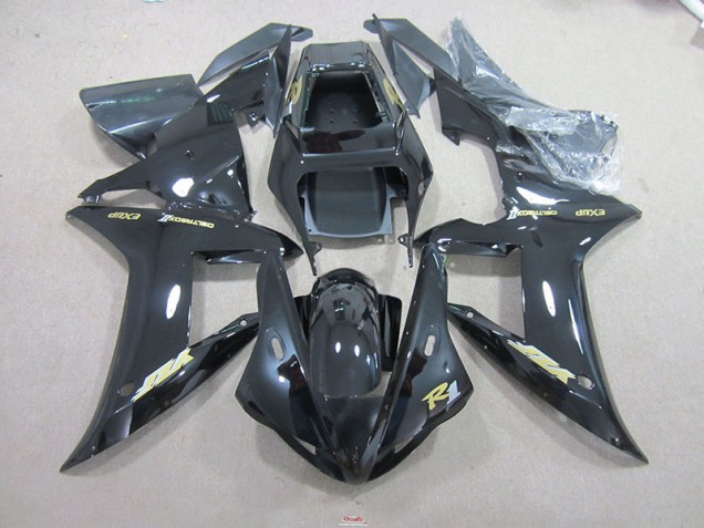 2002-2003 Schwarz und Gold Aufkleber YZF R1 Motorrad Verkleidung