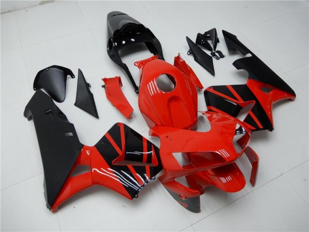 2003-2004 Rot Schwarz CBR600RR Motorrad Verkleidung Komplett Sets