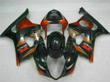 2003-2004 Schwarz GSXR 1000 Motorrad Verkleidung Komplett Sets