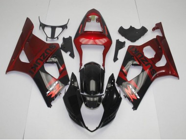 2003-2004 Schwarz Rot GSXR 1000 Motorrad Verkleidung