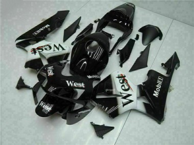 2003-2004 Schwarz West CBR600RR Motorrad Verkleidung