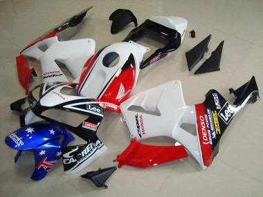 2003-2004 Weiß Schwarz Rot Lee CBR600RR Motorrad Verkleidung