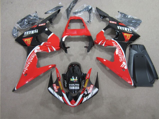 2003-2005 Rot Schwarz SantUnder YZF R6 Motorrad Verkleidung