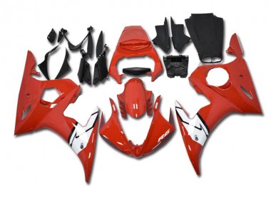 2003-2005 Rot Weiß YZF R6 Motorrad Verkleidung