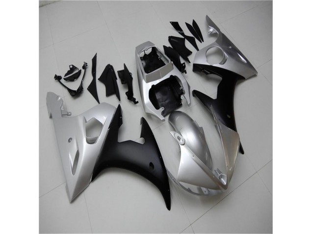 2003-2005 Silber Schwarz YZF R6 Motorrad Verkleidung