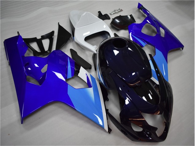 2004-2005 Blau Weiß GSXR 600/750 Motorrad Verkleidungen