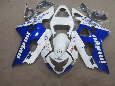 2004-2005 Weiß Blau Motul GSXR 600 Motorrad Verkleidung
