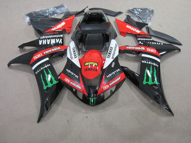 2004-2006 Rot Weiß Schwarz Motul YZF R1 Motorrad Verkleidung