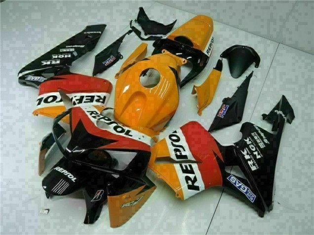 2005-2006 Orange Schwarz Repsol CBR600RR Motorrad Vollverkleidung