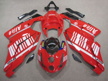 2005-2006 Rot Weiß Alice SUndisk Ducati 749 Motorrad Verkleidung