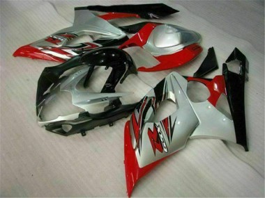 2005-2006 Rot Weiß GSXR 1000 Motorrad Vollverkleidung