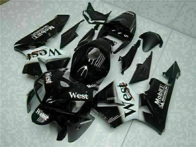 2005-2006 Schwarz West CBR600RR Motorrad Verkleidung