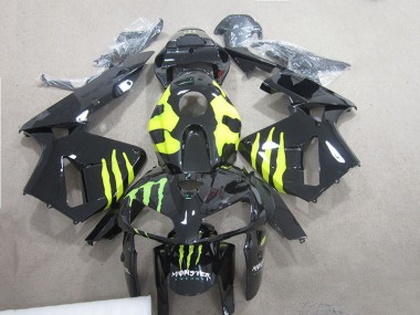 2005-2006 Schwarz grünes Monster CBR600RR Motorrad Verkleidung