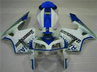 2005-2006 Weiß Blau CBR600RR Motorrad Vollverkleidung