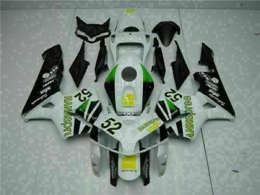 2005-2006 Weiß Gelb Grün 52 CBR600RR Motorrad Verkleidung