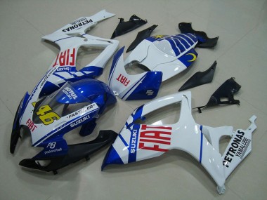 2006-2007 Blau Weiß Fiat 46 GSXR 750 Motorrad Verkleidung