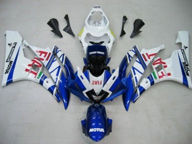 2006-2007 Blau Weiß Motul Rot Fiat YZF R6 Motorrad Verkleidung