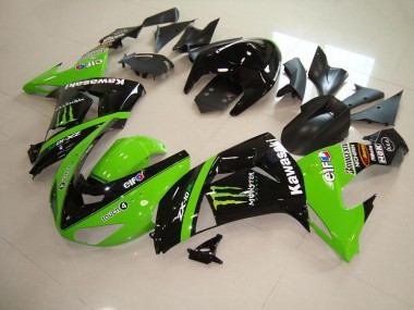 2006-2007 Grünes Monster ZX10R Motorrad Verkleidungen