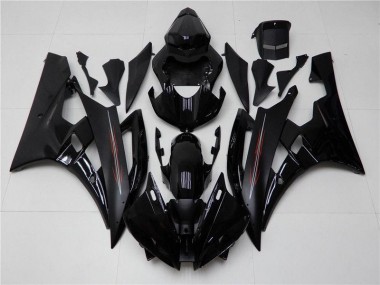 2006-2007 Matt schwarz glänzend YZF R6 Motorrad Verkleidung