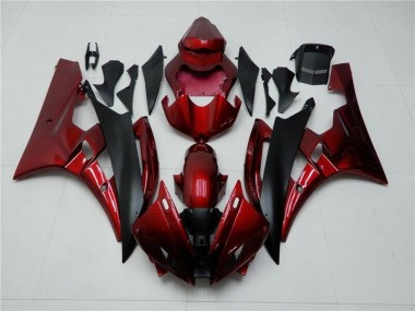 2006-2007 Rot Schwarz YZF R6 Motorrad Verkleidungen