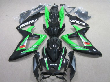 2006-2007 Schwarz Grün GSXR 600 Motorrad Verkleidung