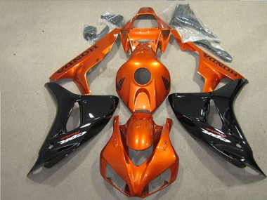 2006-2007 Schwarz Orange Fireblade CBR1000RR Motorrad Verkleidung