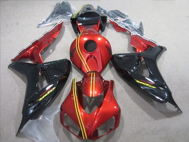 2006-2007 Schwarz Rot Gelb CBR1000RR Motorrad Verkleidungen