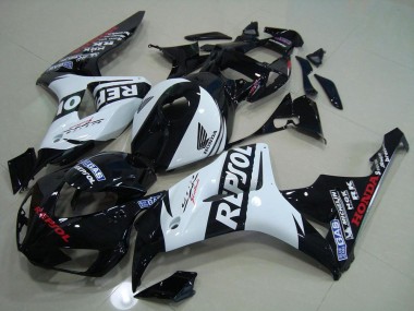 2006-2007 Schwarz Weiß Repsol CBR1000RR Motorrad Verkleidung