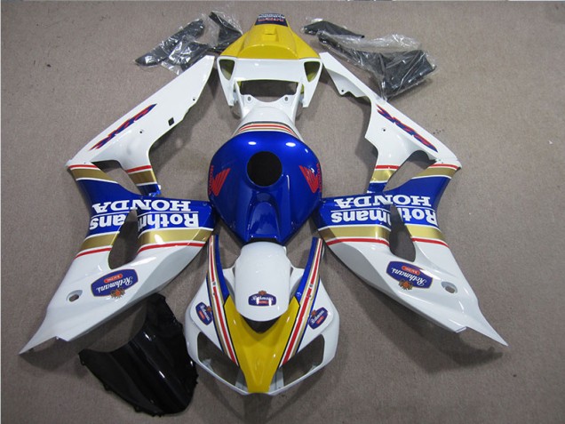 2006-2007 Weiß Blau Rothmans CBR1000RR Motorrad Verkleidung