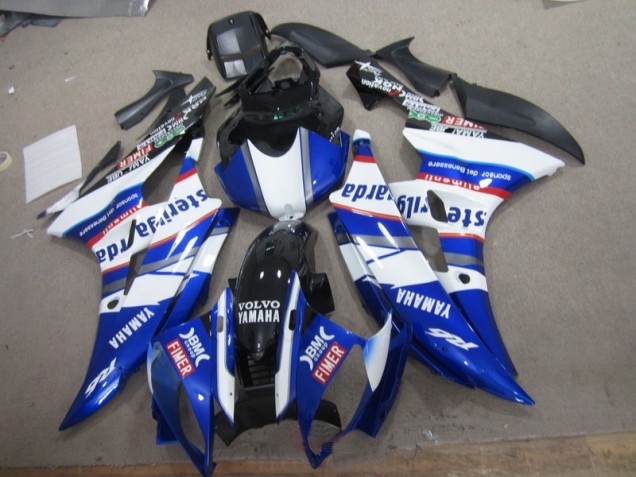 2006-2007 Weiß Blau Sterilgarda Volvo YZF R6 Motorrad Verkleidung