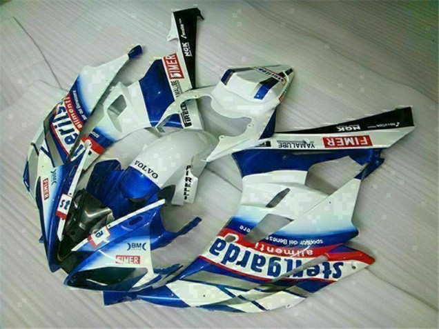 2006-2007 Weiß Blau YZF R6 Motorrad Verkleidung