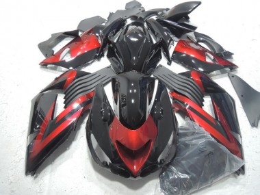 2006-2011 Schwarz Rot ZX14R ZZR1400 Motorrad Verkleidung