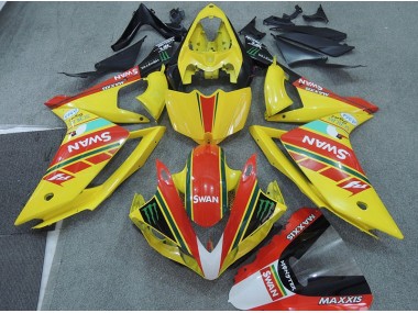 2007-2008 Gelb Rot Swan YZF R1 Motorrad Verkleidung