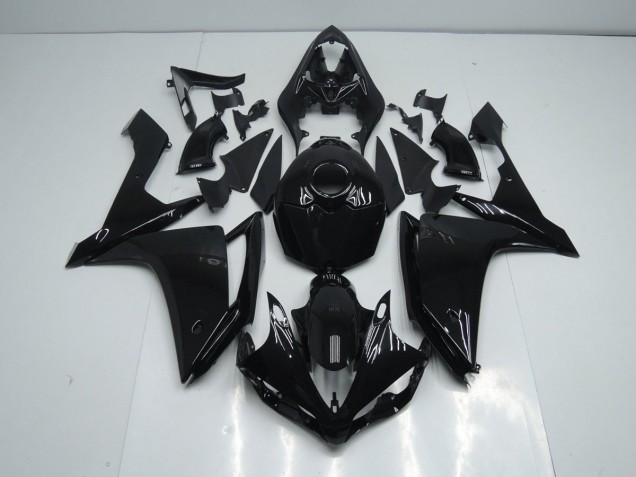 2007-2008 Glänzend Schwarz YZF R1 Motorrad Verkleidung