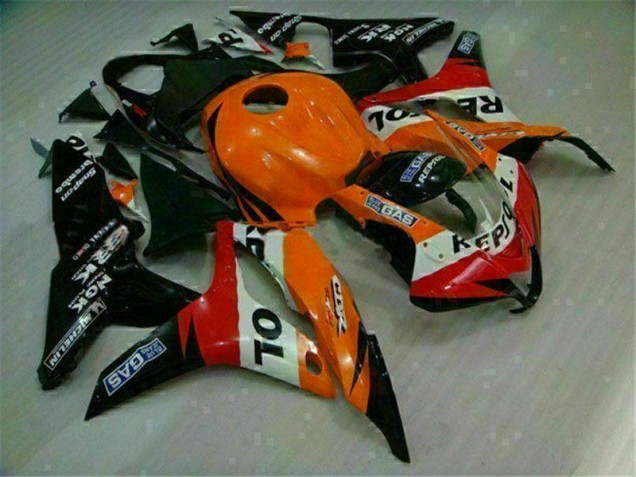 2007-2008 Orange Schwarz Repsol CBR600RR Motorrad Verkleidungen