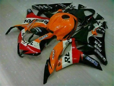 2007-2008 Orange Schwarz Repsol CBR600RR Motorrad Verkleidungen