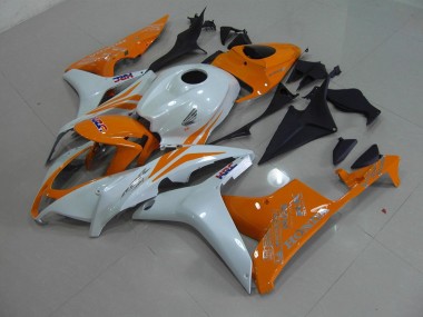 2007-2008 Perl Weiß Orange CBR600RR Motorrad Verkleidung