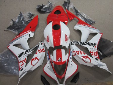 2007-2008 Rot Weiß CBR600RR Motorrad Verkleidung