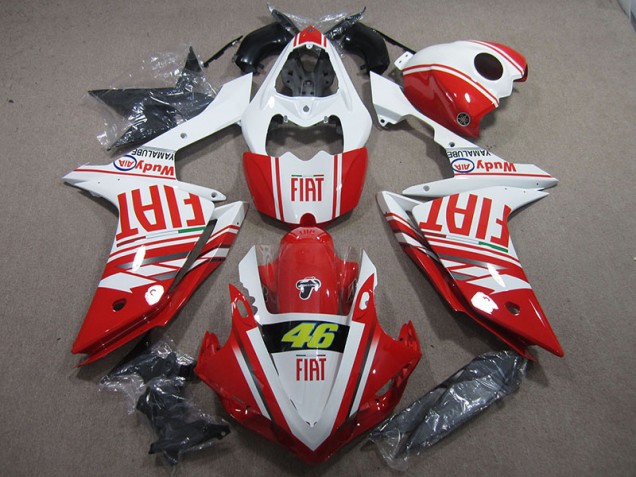 2007-2008 Rot Weiß Fiat 46 YZF R1 Motorrad Verkleidung