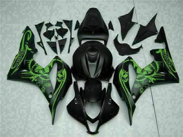 2007-2008 Schwarz Grün CBR600RR Motorrad Verkleidung