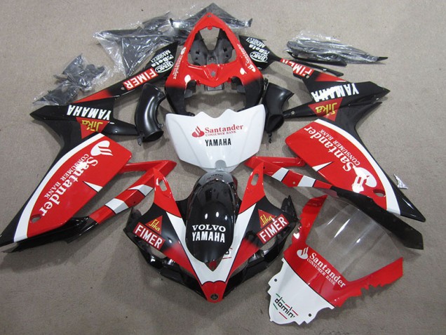 2007-2008 Schwarz Rot Weiß SantUnder YZF R1 Motorrad Verkleidung