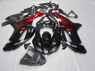 2007-2008 Schwarz Rot ZX6R Motorrad Verkleidung