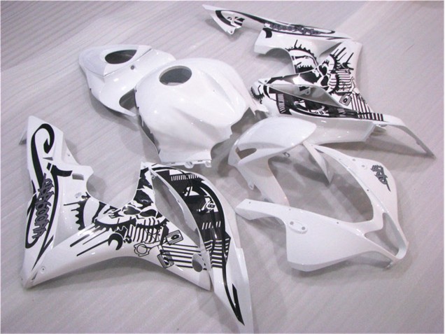 2007-2008 Schwarz Weiß CBR600RR Motorrad Verkleidungen